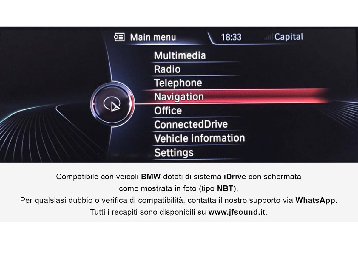JFSound Android-Autoradio mit Navigation für BMW X5/X6 F15/F16 (2014-2017), 12,25-Zoll-Display, NBT